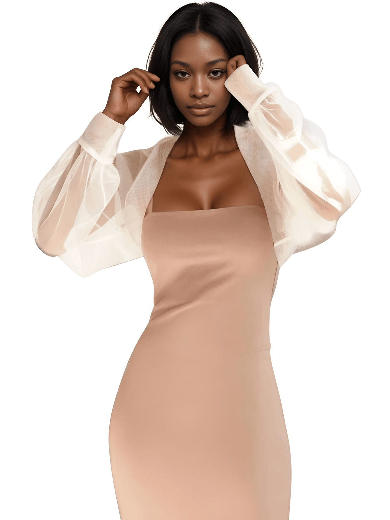 Sheer Bolero - Get Custom Colors For Free! -, Bolero , Drestiny , 4XL, 5XL, Australia, Black, Boleros, Canada, Casual Shirts, Crop Tops, Dark Ivory, Dress Shirts, L, Long Sleeves, M, New Zealand, S, United Kingdom, United States, XL, XS, XXL, XXXL , Drestiny , www.shopdrestiny.com
