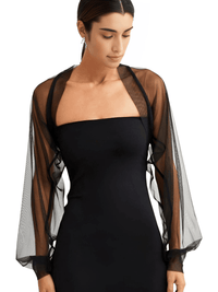 Thumbnail for Sheer Bolero - Get Custom Colors For Free! -, Bolero , Drestiny , 4XL, 5XL, Australia, Black, Boleros, Canada, Casual Shirts, Crop Tops, Dark Ivory, Dress Shirts, L, Long Sleeves, M, New Zealand, S, United Kingdom, United States, XL, XS, XXL, XXXL , Drestiny , www.shopdrestiny.com