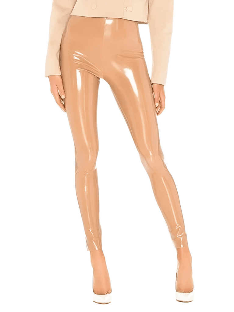 Turn heads in these stunning Shiny Nude Leather Bodycon Pants from Drestiny. Enjoy up to 50% off, plus free shipping and tax covered!