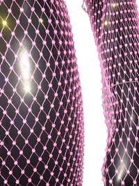 Thumbnail for Shiny Rhinestone Fishnet Dress Long Sleeve O-Neck Hollow Out Side Slit Dress Sexy Cover Up, Dresses, Maxi Dresses, Long Sleeves, One Size, United States, USA, Canada, Australia, New Zealand, United Kingdom, UK, Black, Pink, Deep Pink, White, Orange, Green, Nude, Grey, sparkly fishnet dress, sheer rhinestone dress, mesh rhinestone dress, crystal rhinestone dress, shopdrestiny.com