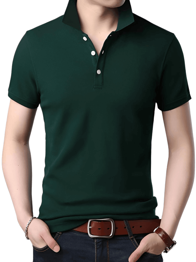 "Looking for comfortable and trendy polo shirts? Check out this collection of short sleeve 100% cotton polo shirts for men. Shop at Drestiny now to enjoy free shipping and let us take care of the tax. Hurry, save up to 50% off!"