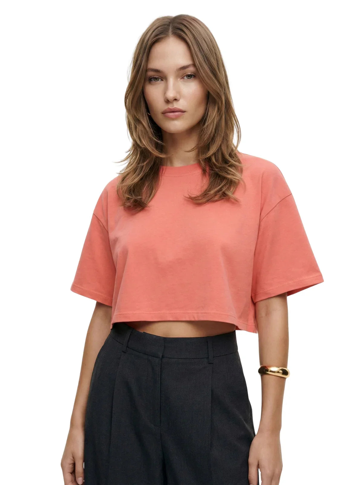 Short Sleeve Crop Top Women