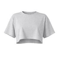 Thumbnail for Light grey crop top on a white background