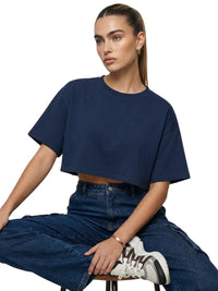 Thumbnail for Short Sleeve Crop Top Women