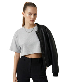 Thumbnail for Short Sleeve Crop Top Women