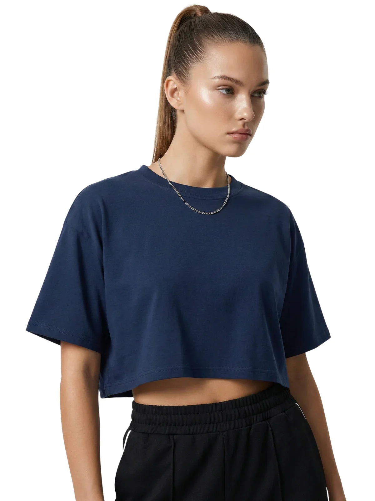 Short Sleeve Crop Top Women