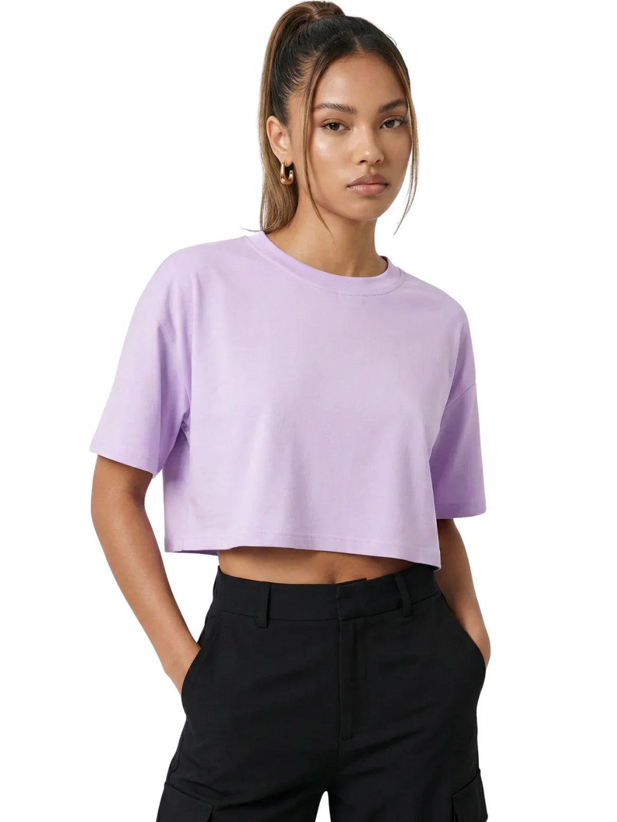 Short Sleeve Crop Top Women