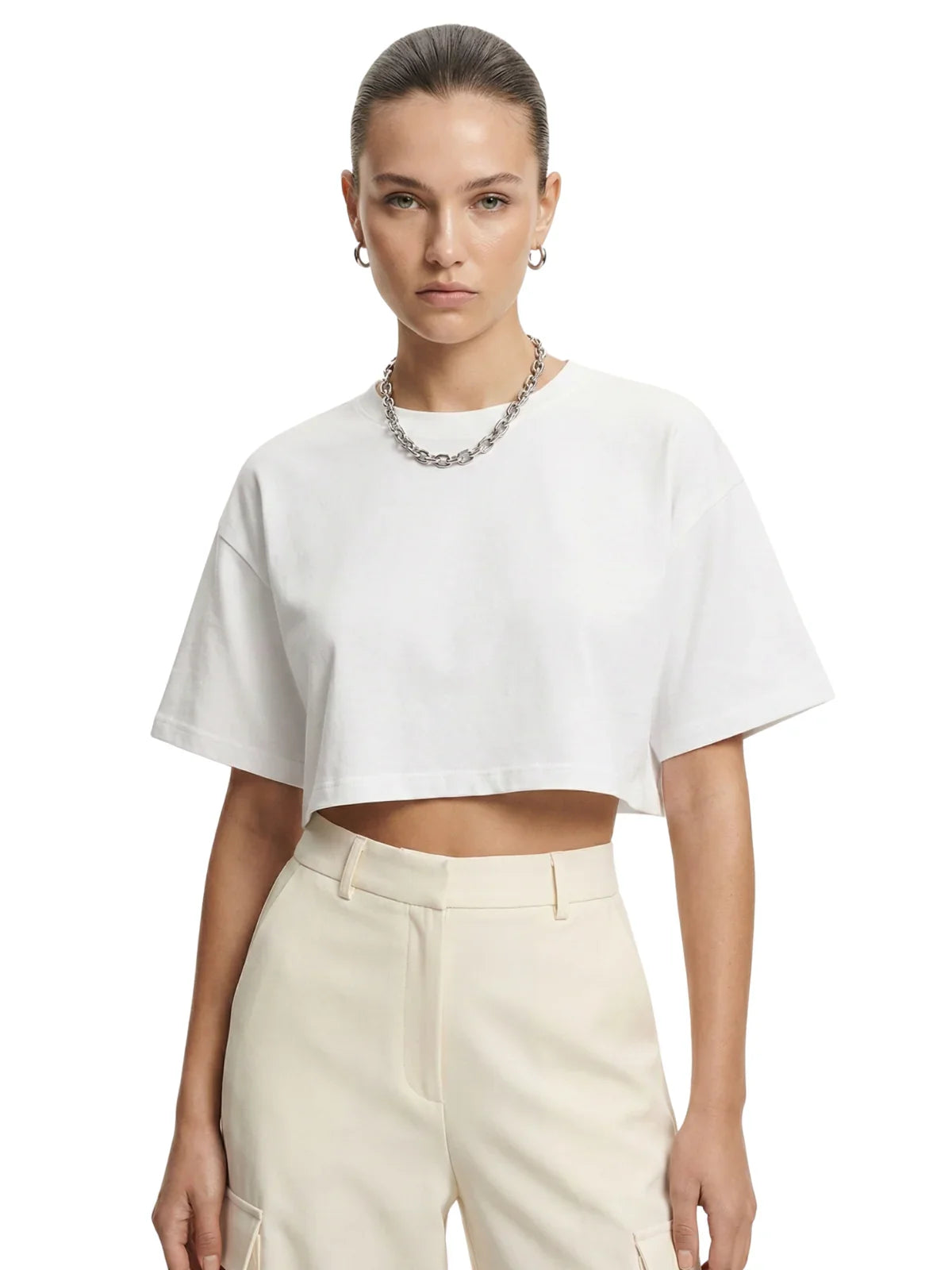 Short Sleeve Crop Top Women