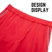 Thumbnail for Side Zipper Straight Pant Loose Red Wide Leg Pants Jacket Fashion Streetwear