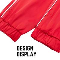 Thumbnail for Side Zipper Straight Pant Loose Red Wide Leg Pants Jacket Fashion Streetwear