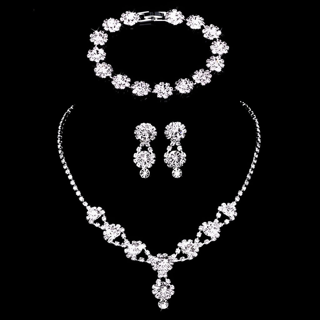 Browse 20 sets of Silver Rhinestone Crystal Bridal Jewelry for Women. Enjoy free shipping and tax coverage by Drestiny. Seen on FOX/NBC/CBS. Save up to 50%.