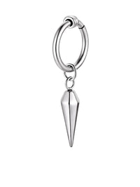 Thumbnail for Silver hoop earring with a spike on a white background