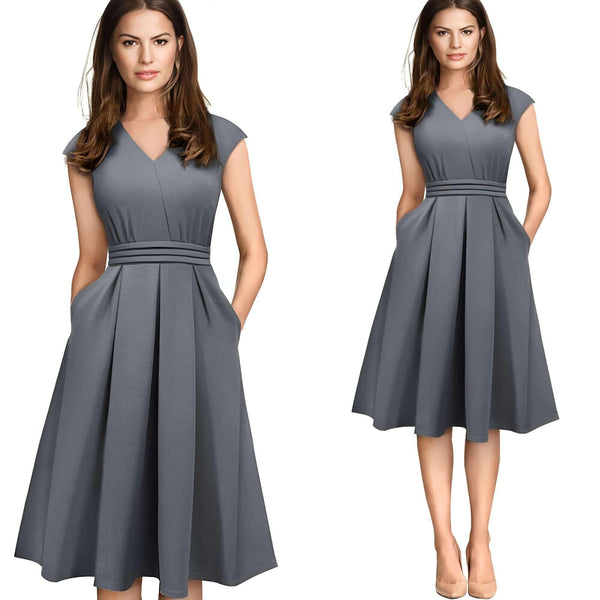 Sleeveless dress with pockets. Shop dresses now at Drestiny for free shipping and tax covered. Save up to 50% off!