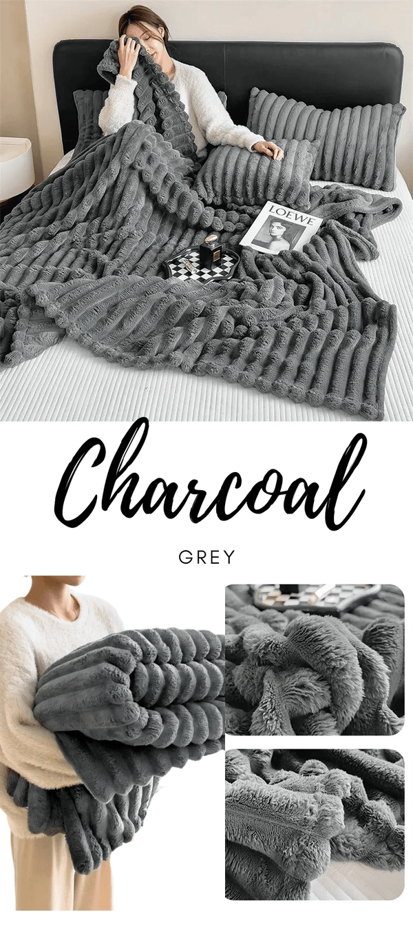Soft Coral Fleece Blanket - Feels Like Rabbit Fur!
