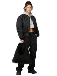 Thumbnail for Soft Plush Women's Faux-Fur Shoulder Bag Luxury Ladies Underarm Bags Large Capacity Y2k Hot Girls Furry Handbags