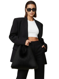 Thumbnail for Soft Plush Women's Faux-Fur Shoulder Bag Luxury Ladies Underarm Bags Large Capacity Y2k Hot Girls Furry Handbags