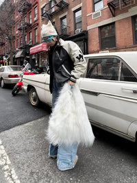 Thumbnail for Soft Plush Women's Faux-Fur Shoulder Bag Luxury Ladies Underarm Bags Large Capacity Y2k Hot Girls Furry Handbags