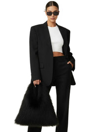 Thumbnail for Soft Plush Women's Faux-Fur Shoulder Bag Luxury Ladies Underarm Bags Large Capacity Y2k Hot Girls Furry Handbags