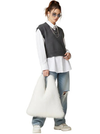 Thumbnail for Soft Plush Women's Faux-Fur Shoulder Bag Luxury Ladies Underarm Bags Large Capacity Y2k Hot Girls Furry Handbags