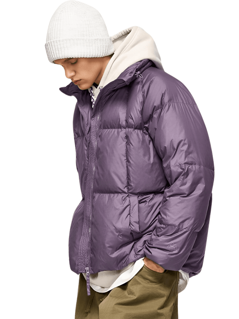 Purple Windproof White Duck Down Puffer Jackets for Men & Women