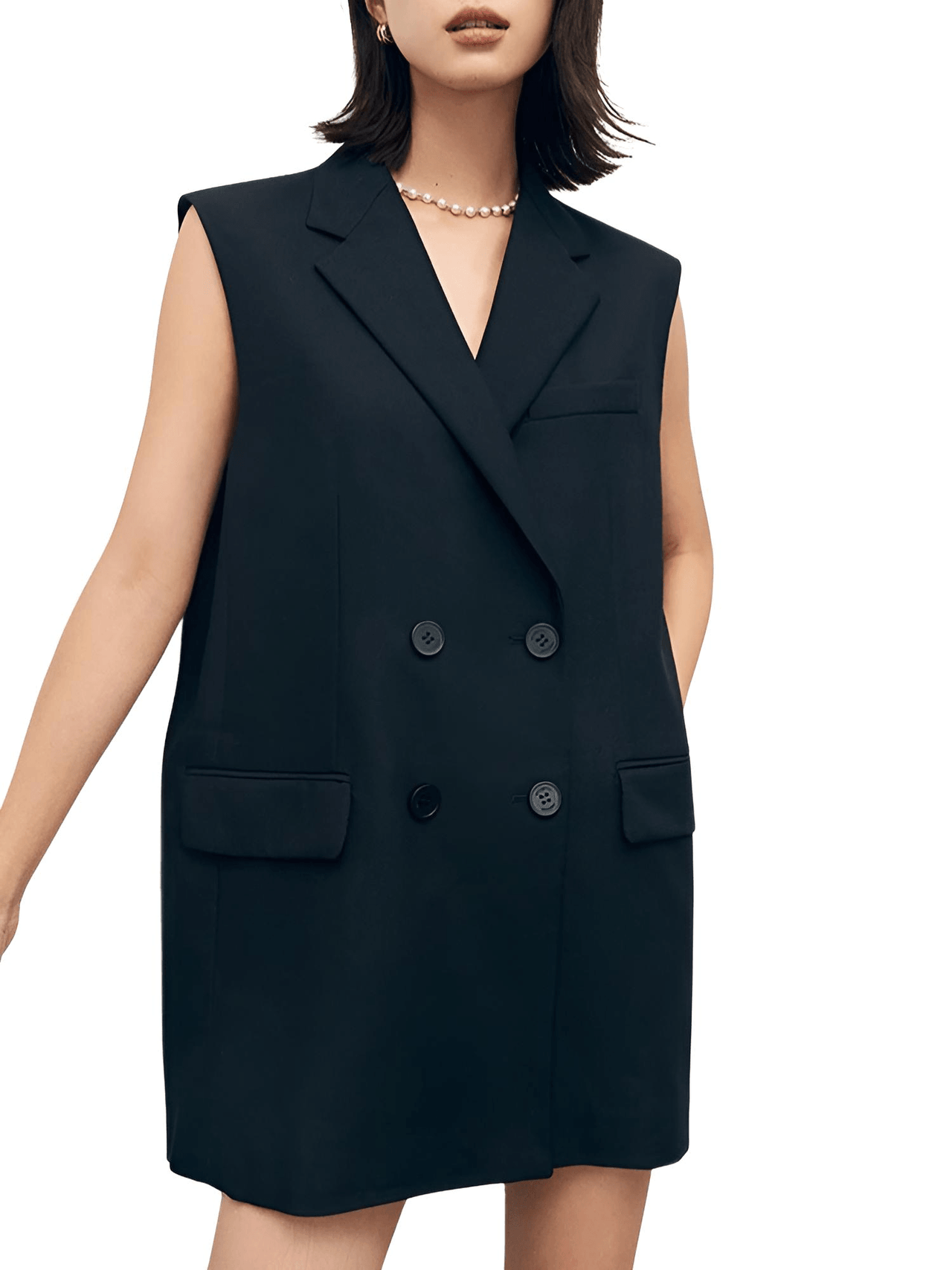 Solid Casual Loose Black Back Bow Dress For Women Notched Collar Sleeveless High Waist Backless Spliced Bow Dress Fashion New, Drestiny, Mini Dresses, Black Mini Dress, Black Dress, Sleeveless Dress, Sleeveless, S, M, L, FR, Black, United States, Australia, New Zealand, United Kingdom, shopdrestiny.com