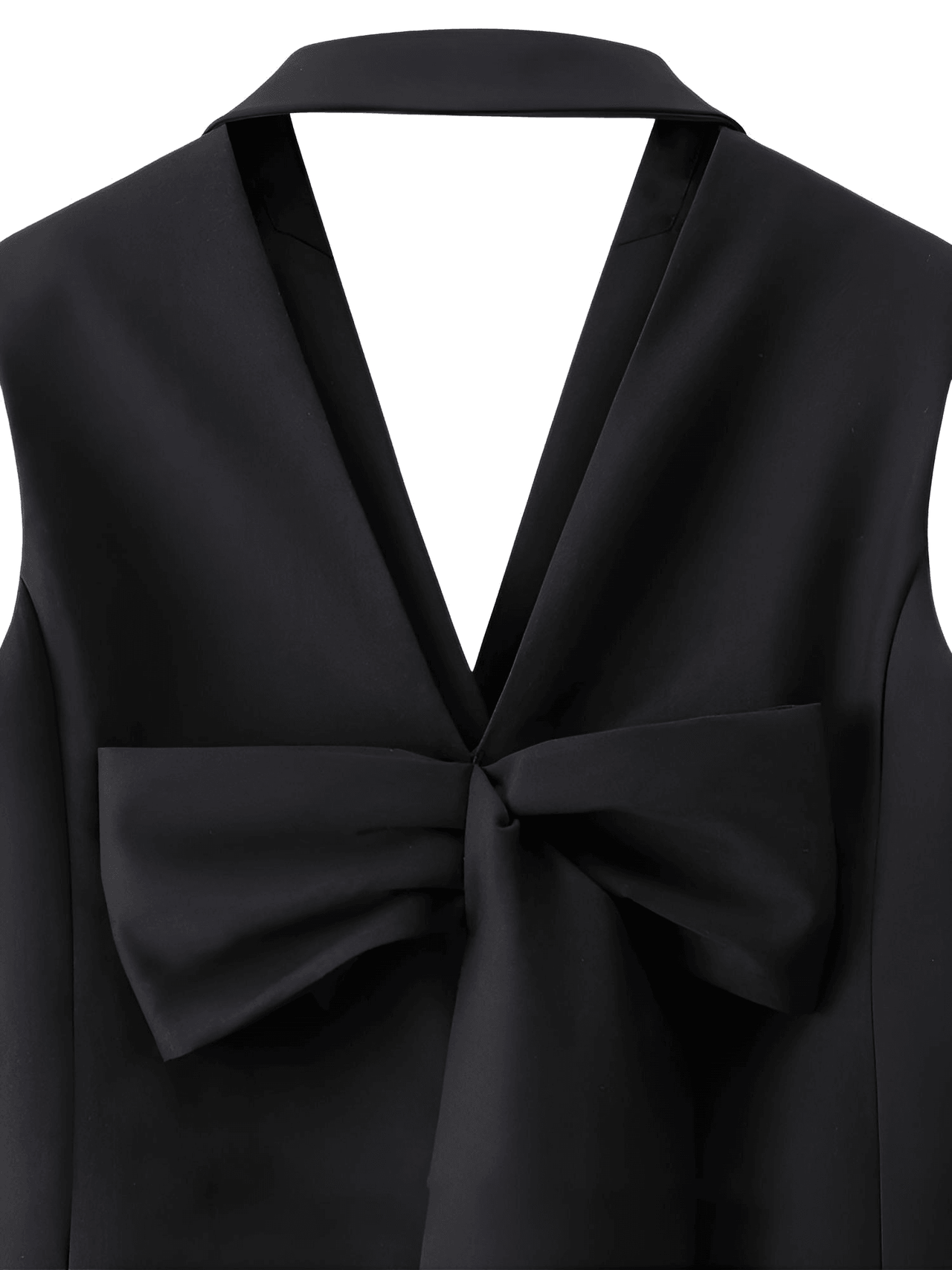 Solid Casual Loose Black Back Bow Dress For Women Notched Collar Sleeveless High Waist Backless Spliced Bow Dress Fashion New, Drestiny, Mini Dresses, Black Mini Dress, Black Dress, Sleeveless Dress, Sleeveless, S, M, L, FR, Black, United States, Australia, New Zealand, United Kingdom, shopdrestiny.com