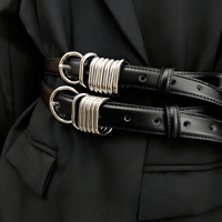 Thumbnail for Split Leather Belts For Women High Quality Luxury Heavy Black Belt Jeans Waistband Belt, Drestiny, Black, United States, USA, Belts, Gender_Women, Canada, Australia, New Zealand, United Kingdom, UK, Women's leather belts, Leather belts for women jeans, Black leather belt women, shopdrestiny.com