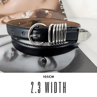 Thumbnail for Split Leather Belts For Women High Quality Luxury Heavy Black Belt Jeans Waistband Belt, Drestiny, Black, United States, USA, Belts, Gender_Women, Canada, Australia, New Zealand, United Kingdom, UK, Women's leather belts, Leather belts for women jeans, Black leather belt women, shopdrestiny.com