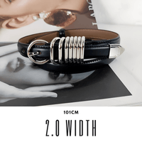 Thumbnail for Split Leather Belts For Women High Quality Luxury Heavy Black Belt Jeans Waistband Belt, Drestiny, Black, United States, USA, Belts, Gender_Women, Canada, Australia, New Zealand, United Kingdom, UK, Women's leather belts, Leather belts for women jeans, Black leather belt women, shopdrestiny.com