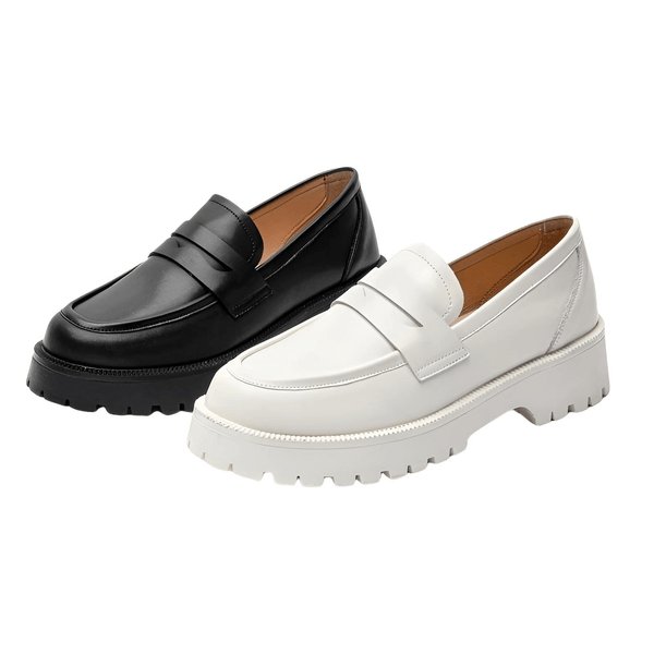 Shop Drestiny for trendy women's thick-soled college style casual loafers in genuine leather. Get free shipping and let us cover the tax! Save up to 50% off on women's shoes now!