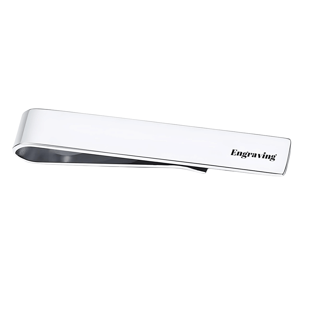 Stainless Steel Silver Tie Clip - Includes Free Engraving!