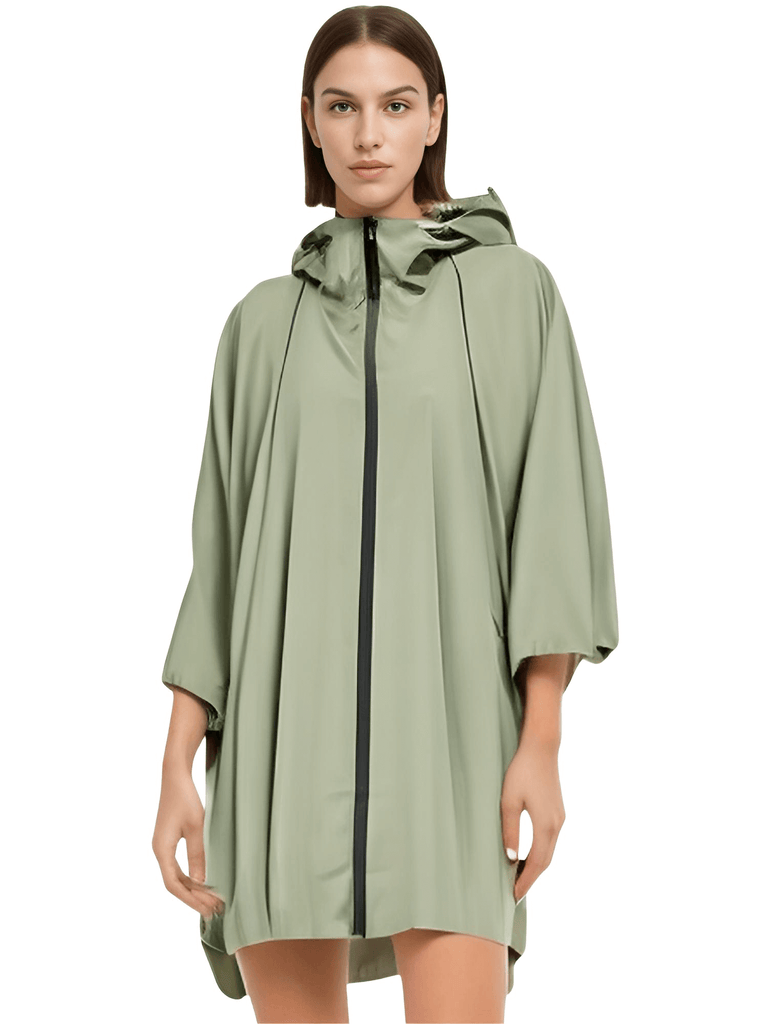Stay dry in style with the Green Hooded Raincoat Waterproof Poncho. Shop at Drestiny and enjoy free shipping, plus we'll cover the tax! Don't miss out on this limited time offer to save up to 50%. As seen on FOX, NBC, and CBS.