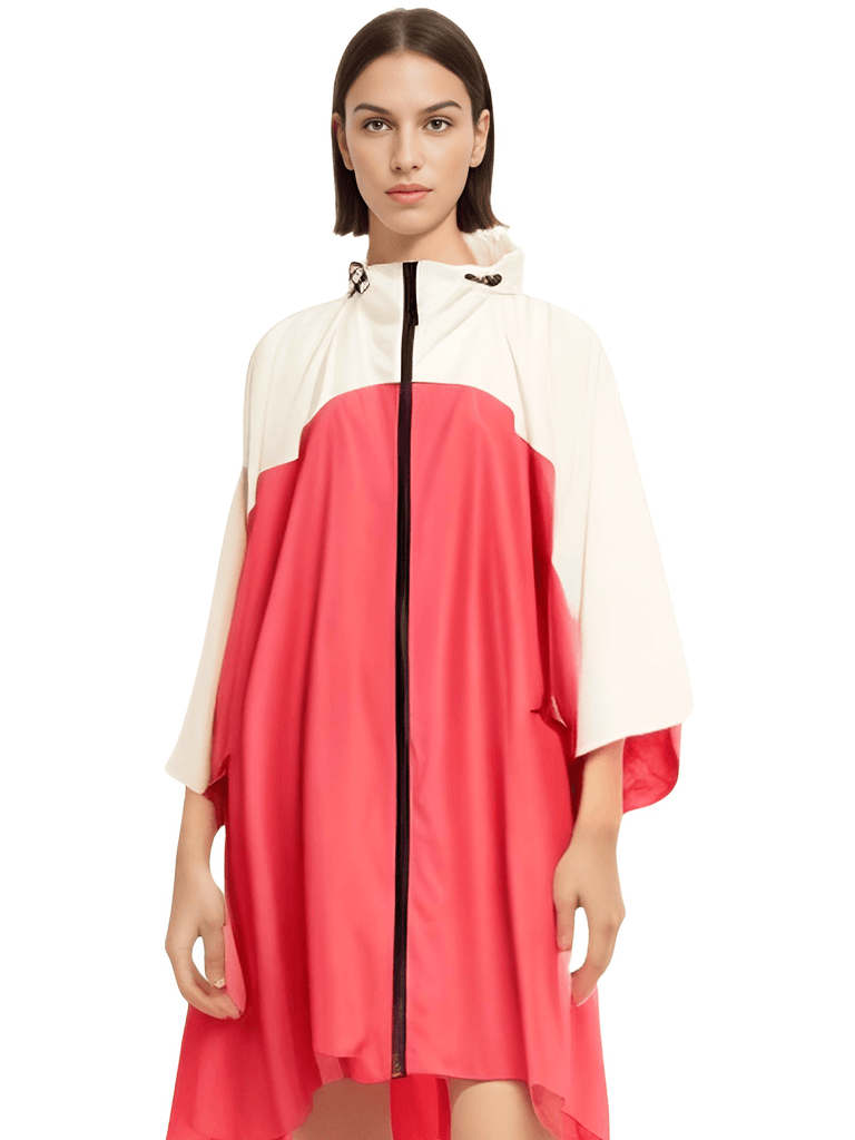 Women's Hooded Raincoat Waterproof Poncho
