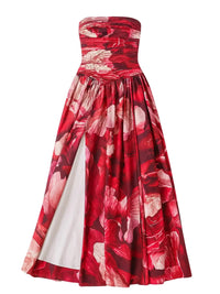 Thumbnail for Strapless Long Bubble Dress Printed Split Design Women's Sleeveless Backless High Waist Patchwork Folds Dresses Evening Party, Maxi Dresses, Strapless, Sleeveless, Off Shoulder, XS, S, M, L, XL, United States, USA, Canada, Australia, New Zealand, United Kingdom, UK, Floral Maxi Dresses, Strapless Long Bubble Dress, Bubble Hem Maxi Dress, Strapless Puffball Dress, Bubble Dress Formal, shopdrestiny.com