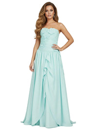 Thumbnail for Mint green strapless long bubble on a white background