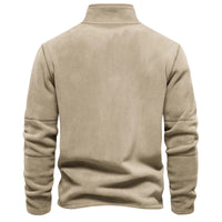 Thumbnail for Beige fleece pullover on a white background