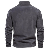 Thumbnail for Men's gray fleece pullover on a white background