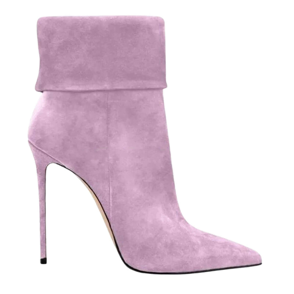 Step out in style with the trendy Suede Pointed Toe Purple Pink Stiletto Ankle Boots. Save up to 50% off at Drestiny now! Shop Drestiny now and get Free Shipping, and we'll pay your taxes!