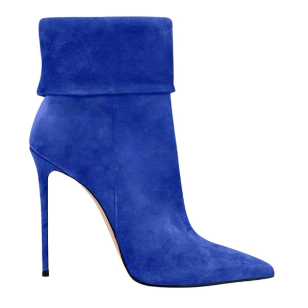 Step out in style with the trendy Blue Suede Pointed Toe Stiletto Ankle Boots. Save up to 50% off at Drestiny now! Shop Drestiny now and get Free Shipping, and we'll pay your taxes!