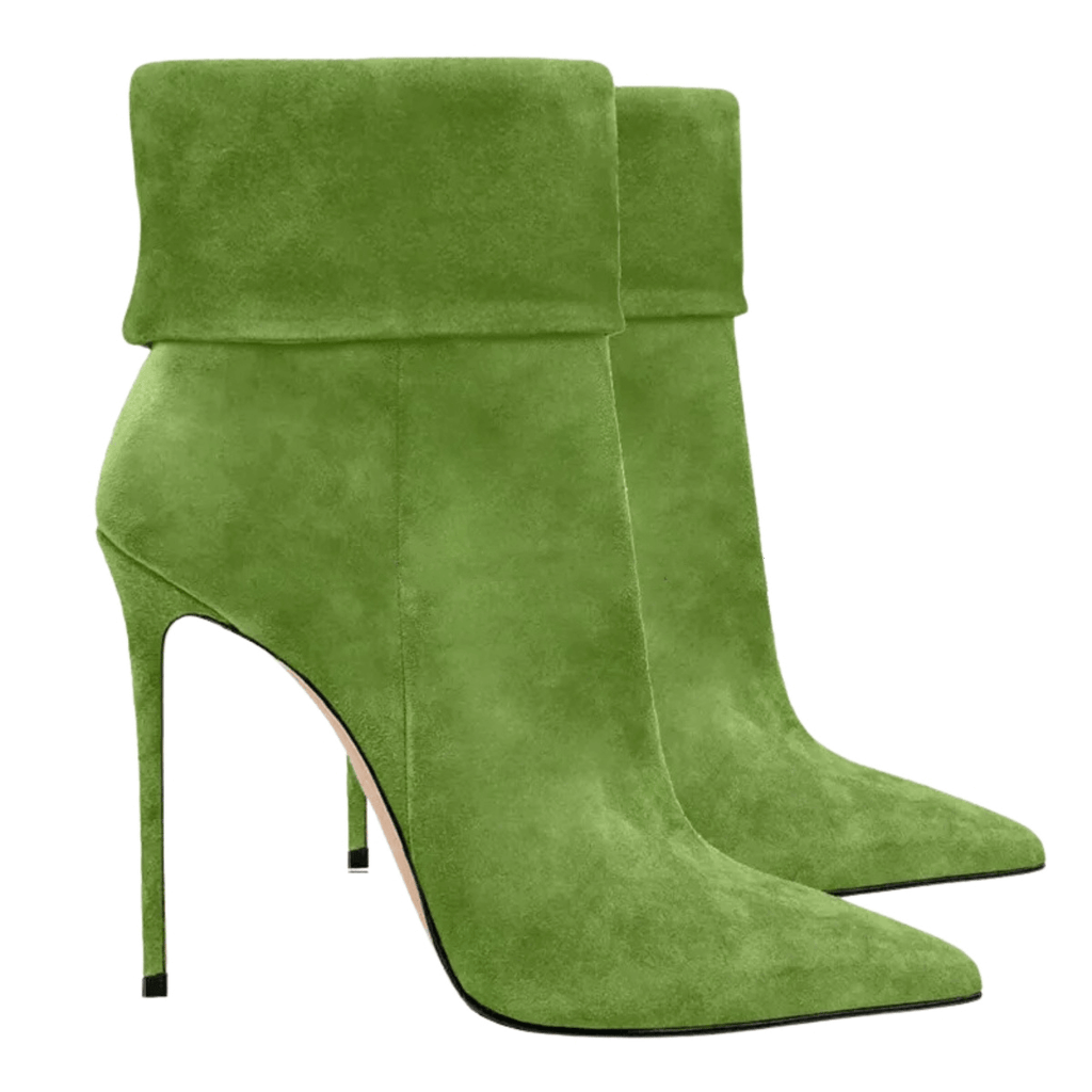 Step out in style with the trendy Green Suede Pointed Toe Stiletto Ankle Boots. Save up to 50% off at Drestiny now! Shop Drestiny now and get Free Shipping, and we'll pay your taxes!
