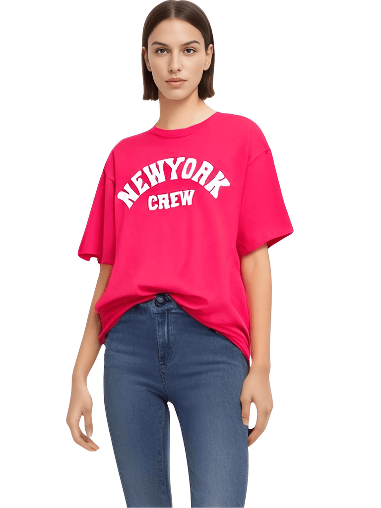 Elevate your summer wardrobe with this trendy Pink NY T-Shirts for women! Shop now at Drestiny to enjoy free shipping and let us take care of the tax. Don't miss out on discounts up to 80% off!