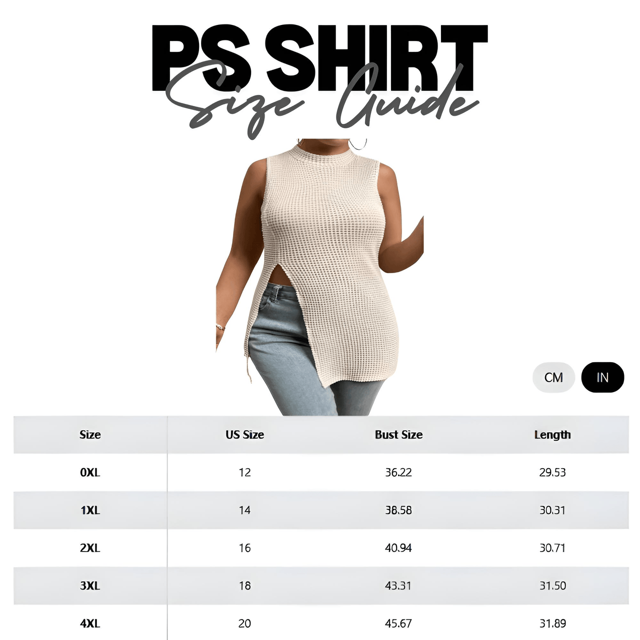 Summer Popular Women's Plus Size Sleeveless Shirt Color Round-Neck Knitted Sleeveless Pullover Sexy Hollow Split Tight Hip Wrap Long Top, Drestiny, Beige, Casual Shirts, Sleeveless, 0XL, 1XL, 2XL, 3XL, 4XL, 5XL, United States, USA, Gender_Women, Australia, Canada, New Zealand, United Kingdom, UK, plus size tops, plus size shirts, shopdrestiny.com