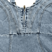 Thumbnail for Summer U Neck Women's Tight Denim Dress Fashion Slim Fit Wrap Hip Retro Female Party Sexy Split Denim Dresses, Drestiny, Knee Length Dresses, Fitted Denim Dress, Blue Denim Dress, Black Denim Dress, Sleeveless, S, M, L, XL, XXL, 2XL, United States, USA, Australia, New Zealand, United Kingdom, UK, women's bodycon denim dress, tight denim mini dress, fitted denim dress, women's slim fit denim dress, stretch denim dress, shopdrestiny.com