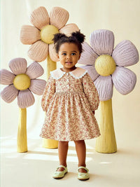 Thumbnail for Sweet Girl's Long-Sleeve Vintage Dress Baby Girls Doll Collar Dress Children's Dress, Drestiny, Dresses, Midi Dresses, Long Sleeves, 2T, 3T, 4T, 5T, 6T, United States, USA, Canada, Australia, New Zealand, United Kingdom, UK, girls vintage dress, long sleeve girls dress, prairie dress for girls, girls cottagecore dress, girls floral dress long sleeve, vintage style dress girls, long sleeve girls frock, children's prairie dress, girls smocked dress long sleeve, brown, blue, red, white, shopdrestiny.com