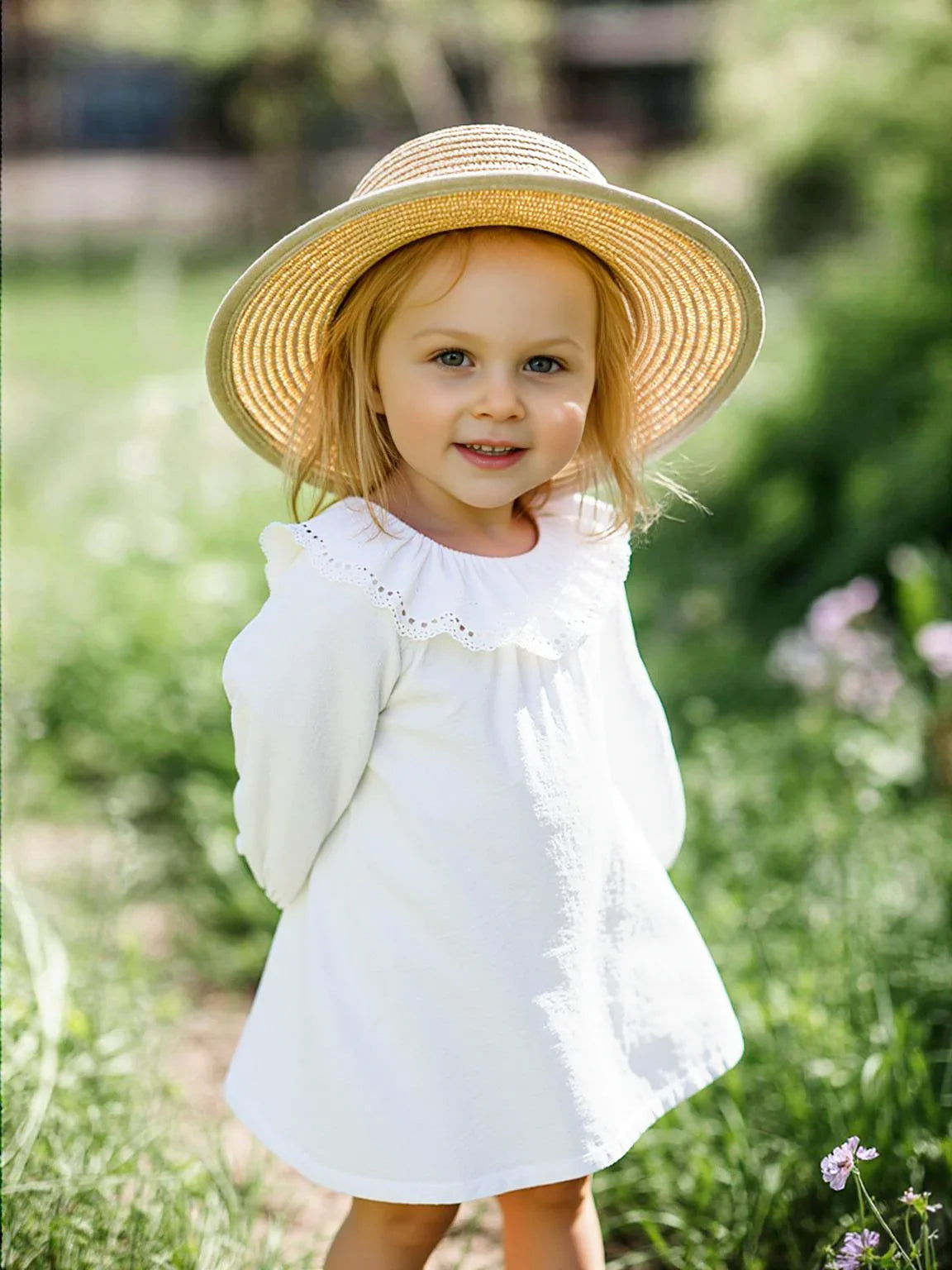 Sweet Girl's Long-Sleeve Vintage Dress Baby Girls Doll Collar Dress Children's Dress, Drestiny, Dresses, Midi Dresses, Long Sleeves, 2T, 3T, 4T, 5T, 6T, United States, USA, Canada, Australia, New Zealand, United Kingdom, UK, girls vintage dress, long sleeve girls dress, prairie dress for girls, girls cottagecore dress, girls floral dress long sleeve, vintage style dress girls, long sleeve girls frock, children's prairie dress, girls smocked dress long sleeve, brown, blue, red, white, shopdrestiny.com