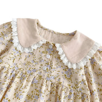 Thumbnail for Sweet Girl's Long-Sleeve Vintage Dress Baby Girls Doll Collar Dress Children's Dress, Drestiny, Dresses, Midi Dresses, Long Sleeves, 2T, 3T, 4T, 5T, 6T, United States, USA, Canada, Australia, New Zealand, United Kingdom, UK, girls vintage dress, long sleeve girls dress, prairie dress for girls, girls cottagecore dress, girls floral dress long sleeve, vintage style dress girls, long sleeve girls frock, children's prairie dress, girls smocked dress long sleeve, brown, blue, red, white, shopdrestiny.com