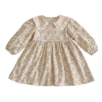 Thumbnail for Sweet Girl's Long-Sleeve Vintage Dress Baby Girls Doll Collar Dress Children's Dress, Drestiny, Dresses, Midi Dresses, Long Sleeves, 2T, 3T, 4T, 5T, 6T, United States, USA, Canada, Australia, New Zealand, United Kingdom, UK, girls vintage dress, long sleeve girls dress, prairie dress for girls, girls cottagecore dress, girls floral dress long sleeve, vintage style dress girls, long sleeve girls frock, children's prairie dress, girls smocked dress long sleeve, brown, blue, red, white, shopdrestiny.com