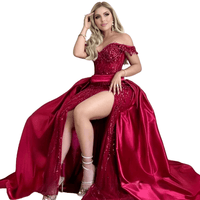 Thumbnail for The Étoile Tailleur - Off Shoulder Custom Evening Dress Luxury Dress Shining Fish Tail Side Split Ball Dress Evening Party Dress, Drestiny, Evening Gowns, Custom Evening Gowns, Strapless, Sleeveless, Maxi Dresses, Off Shoulder, United States, USA, Canada, Australia, New Zealand, United Kingdom, UK, 2, 4, 6, 8, 10, 12, 14, 16, 18, 20, 22, 24, Indigo, Sky Blue, Pink, Wine Red, Black, custom evening gowns, custom made, shopdrestiny.com