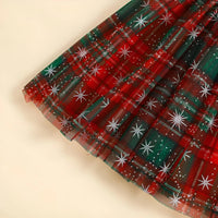 Thumbnail for Toddler Christmas Tutu Dress Baby Girl Sleeveless Layered Tulle Dress Little Girl Princess Dresses Christmas Outfit Size 6M-4Y