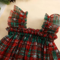 Thumbnail for Toddler Christmas Tutu Dress Baby Girl Sleeveless Layered Tulle Dress Little Girl Princess Dresses Christmas Outfit Size 6M-4Y